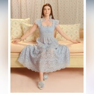 Hill House Home Collector’s Nap Dress, Blue lace, XL